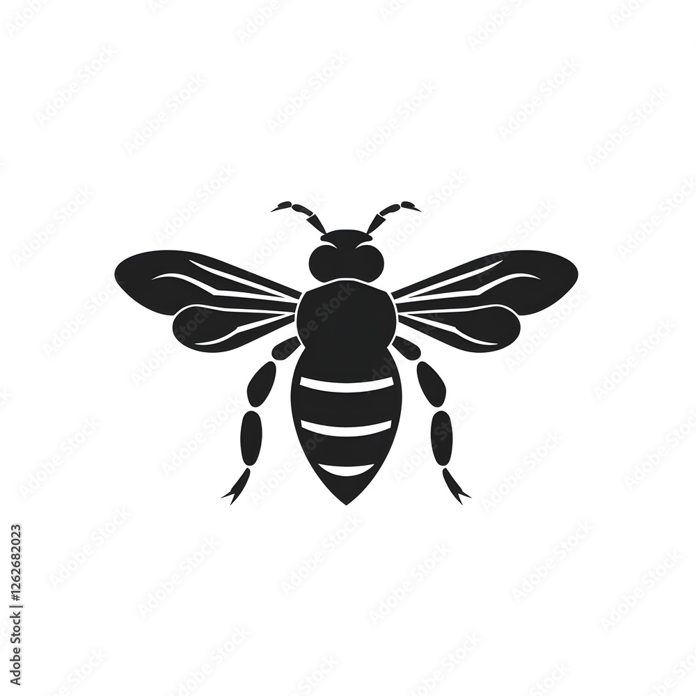 Obraz premium a bee silhouette