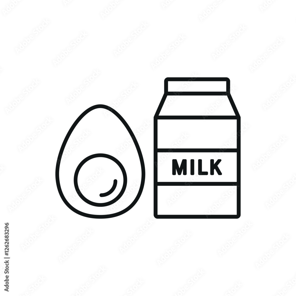 Milk and egg set food icon represents nutrition and protein-rich foods, perfect for grocery designs, healthy diet themes, and culinary illustrations. Milk and egg set food icon represents nutrition and protein-rich foods, perfect for grocery designs, healthy diet themes, and culinary illustrations.