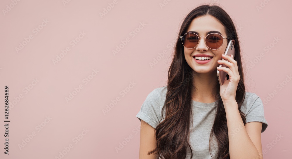 Fototapeta premium Woman holding a phone