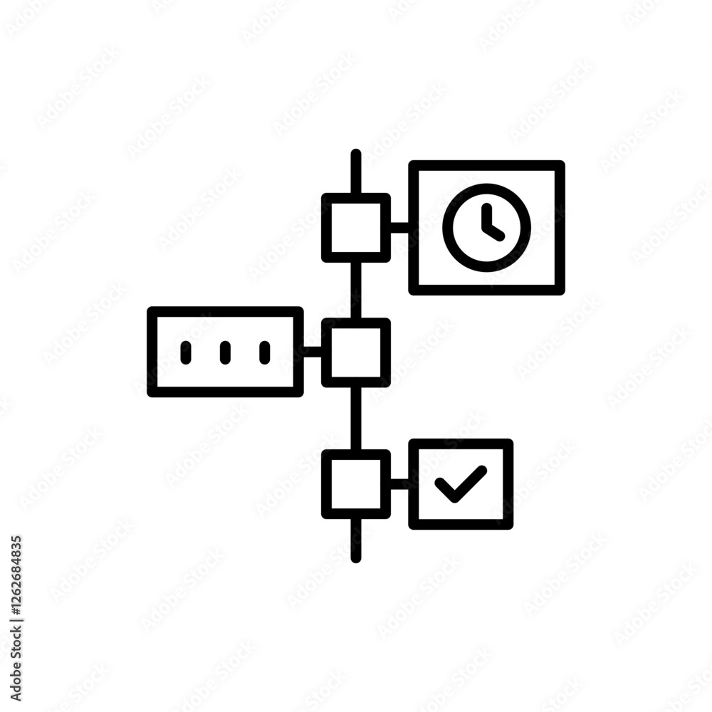 Project timeline outline icons, minimalist vector illustration ,simple transparent graphic element .Isolated on white background Project timeline outline icons, minimalist vector illustration ,simple transparent graphic element .Isolated on white background