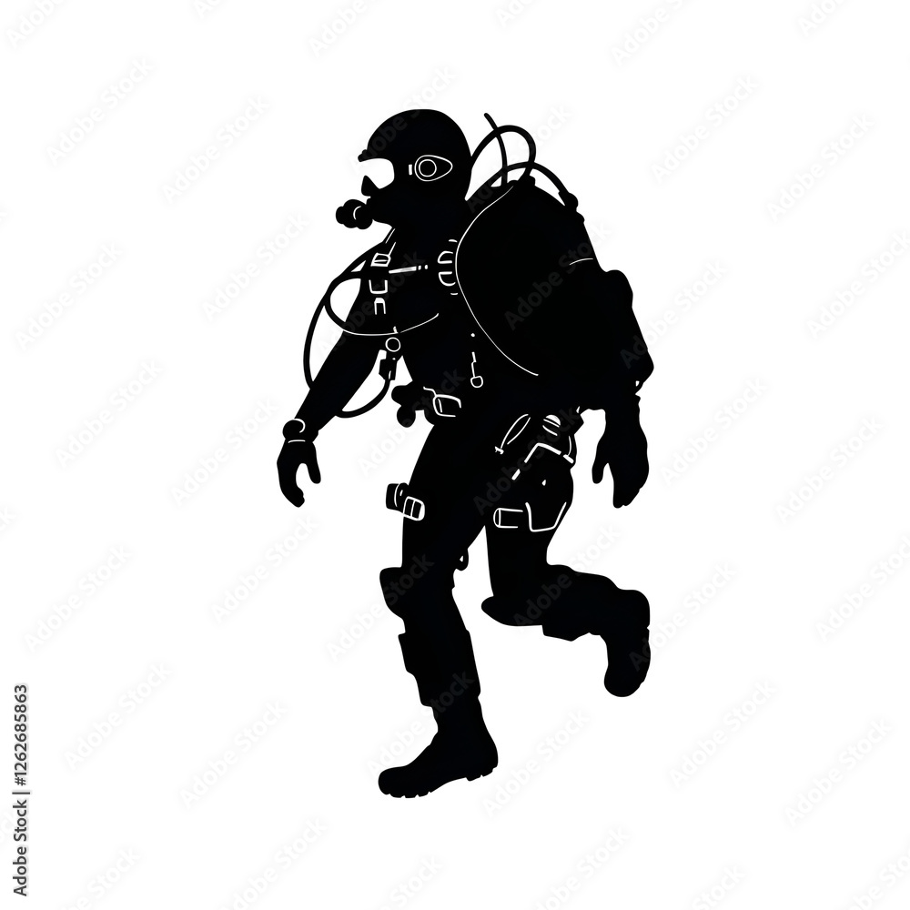 scuba silhouette scuba silhouette