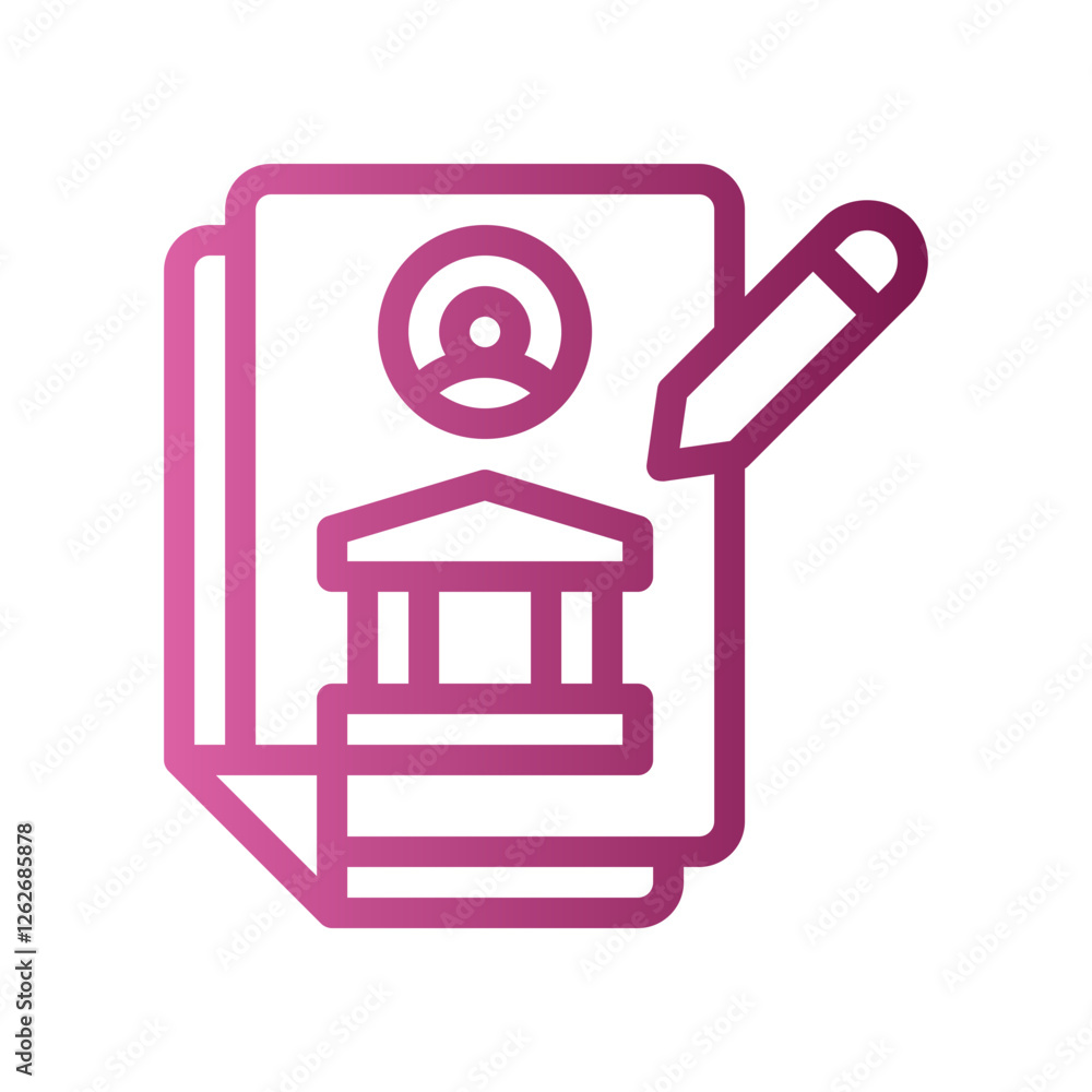Fototapeta premium savings account gradient icon