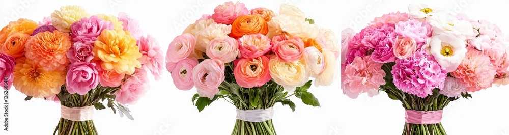 A delightful array of colorful spring flowers presented against a see-through backdrop A delightful array of colorful spring flowers presented against a see-through backdrop