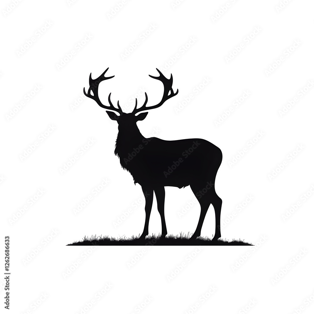Fototapeta premium a reindeer silhouette