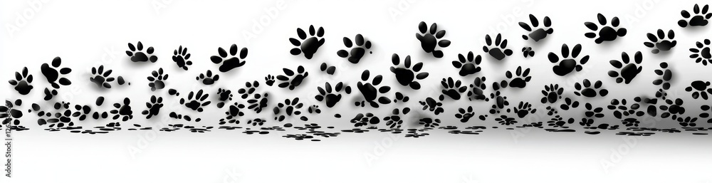 Fototapeta premium Paw print of a dog in PNG format