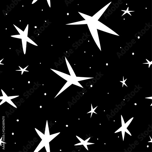 estrellas blancas en fondo negro