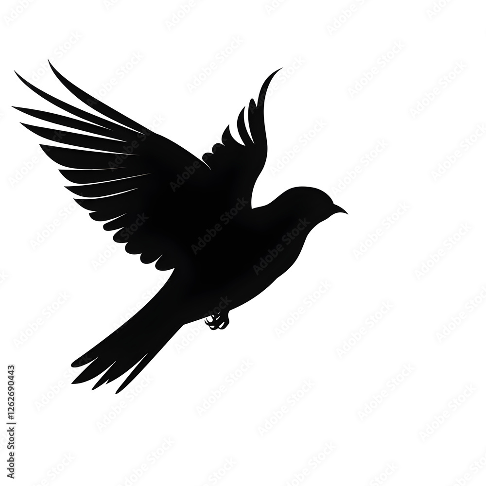 Fototapeta premium flying bird silhouette