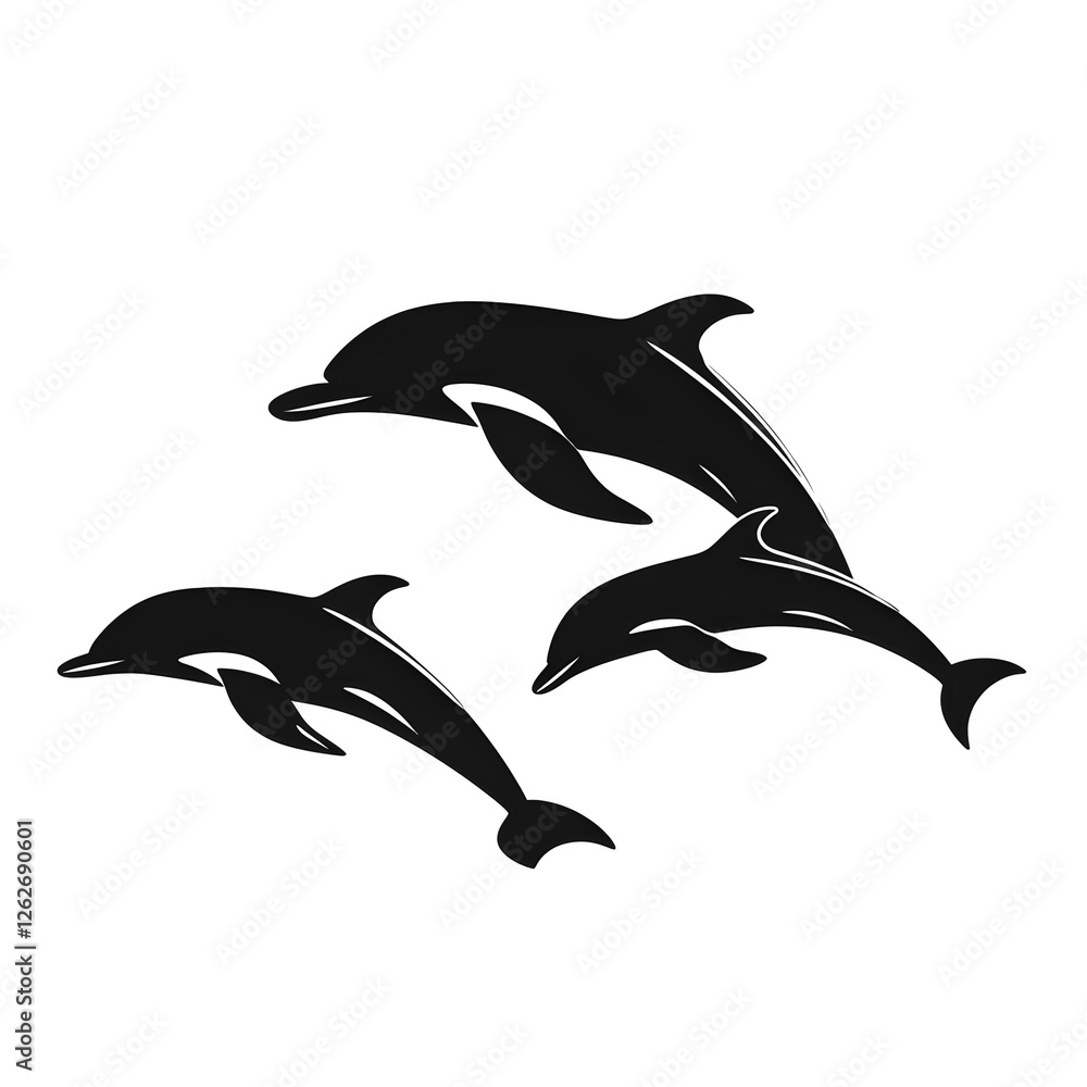 Obraz premium dolphins silhouette