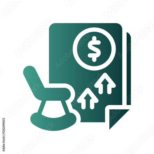 future funding flat gradient icon