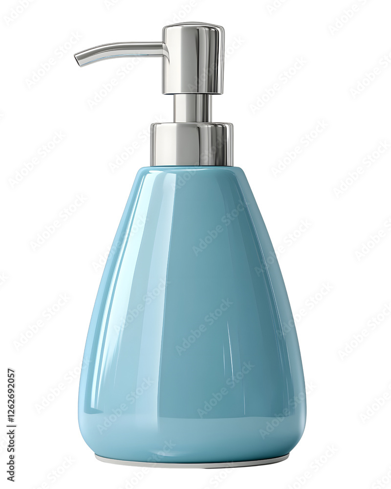 Obraz premium Soap dispenser with a sleek pump on a transparent background.