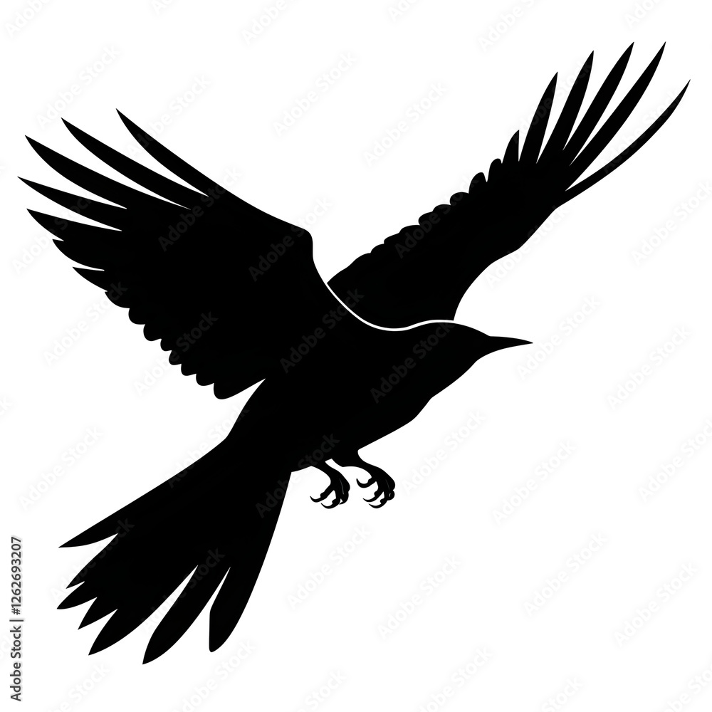 Obraz premium flying bird silhouette