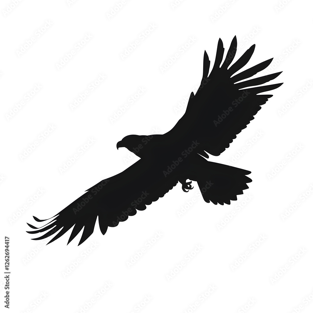 Naklejka premium an eagle flying silhouette