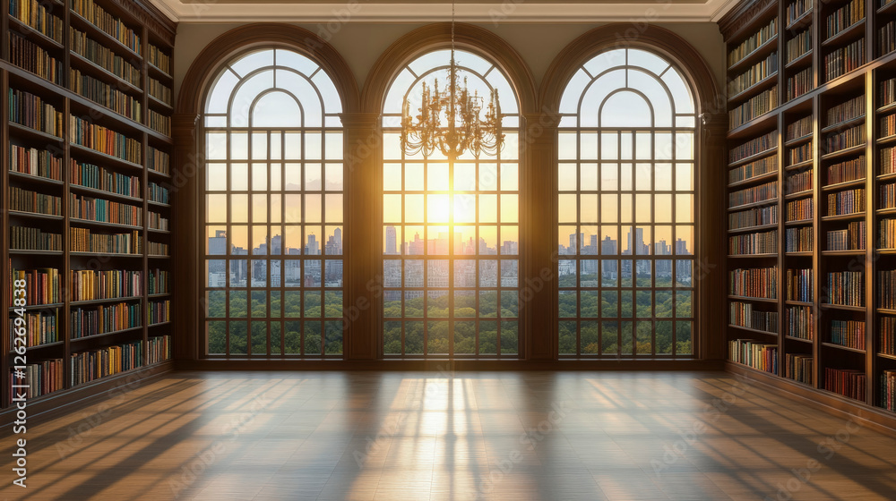 Discover serenity in a sunlit library with panoramic city views. Explore endless bookshelves, natural light, and tranquility indoors. Discover serenity in a sunlit library with panoramic city views. Explore endless bookshelves, natural light, and tranquility indoors.