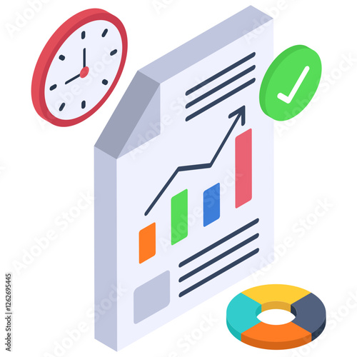strategic priorities isometric Concept, small objective converting to company goal vector color icon design, business corporation symbol, Joint partnership Sign, Sale Marketing management illustration