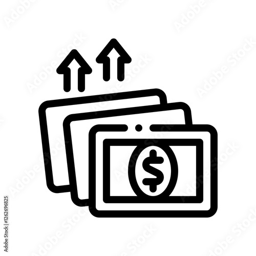 outgoing cash line icon