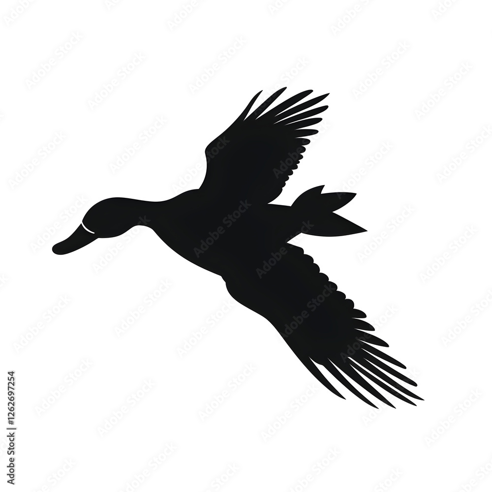 Fototapeta premium duck flying silhouette