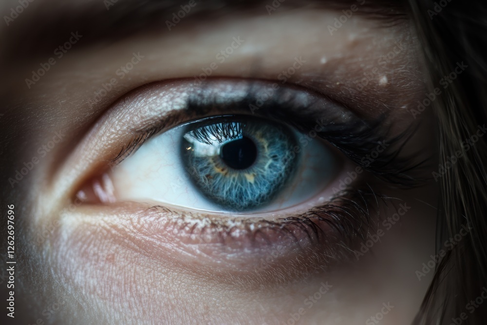 Fototapeta premium Eyes that stare intently into the distance, waiting for help. 