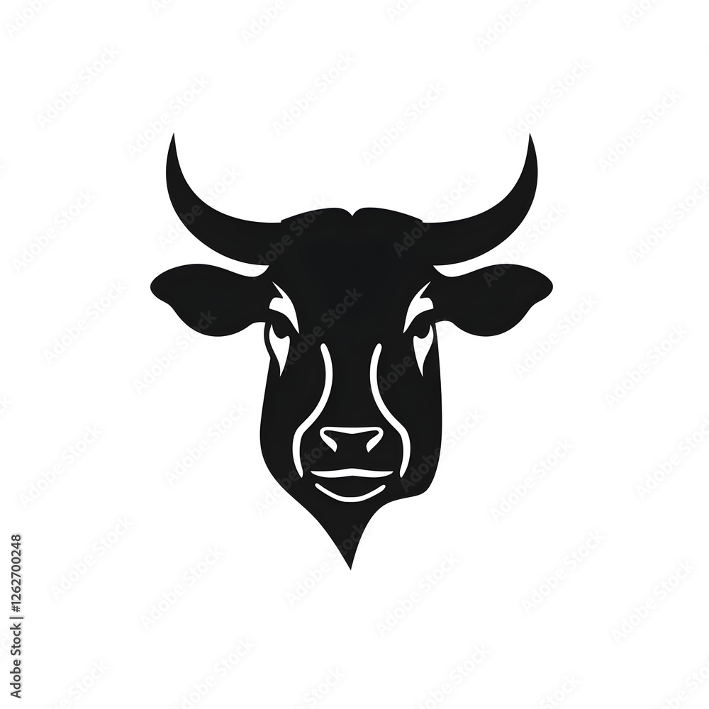cattle head silhouette cattle head silhouette