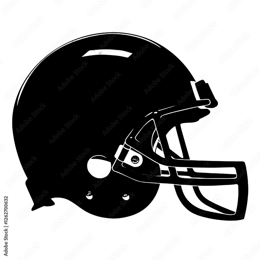 Fototapeta premium football helmet silhouette
