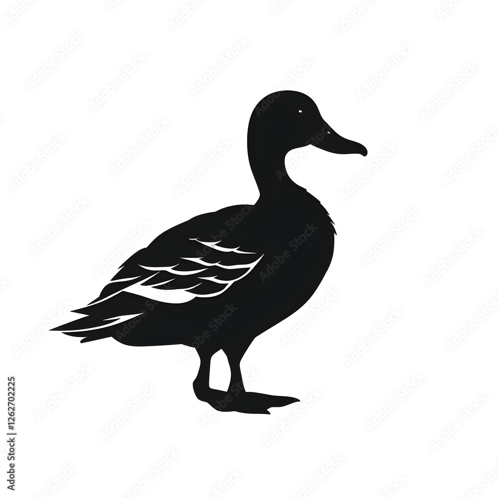 Fototapeta premium mallard duck silhouette