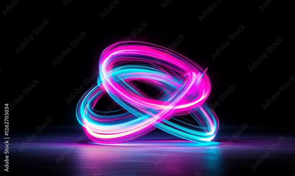 Circular lens flare and abstract rotational lines complement a glow swirl light effect on a clear background Circular lens flare and abstract rotational lines complement a glow swirl light effect on a clear background