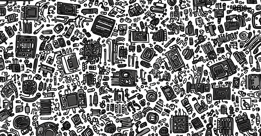 Modern abstract technology is represented by a gray circuit diagram on a white background, highlighting a high-tech circuit board connection system. Modern abstract technology is represented by a gray circuit diagram on a white background, highlighting a high-tech circuit board connection system.
