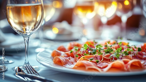 Wallpaper Mural Crafting Exquisite Seafood Carpaccio Fine Dining Restaurant Culinary Delight Elegant Setting Gourmet Perspective Sophisticated Flavor Torontodigital.ca