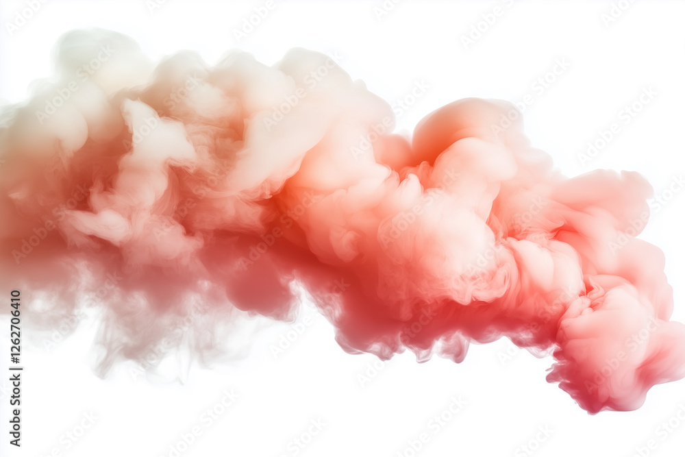 Soft gradient fog blends blush and peach tones creating a dreamy atmosphere on a white background Soft gradient fog blends blush and peach tones creating a dreamy atmosphere on a white background