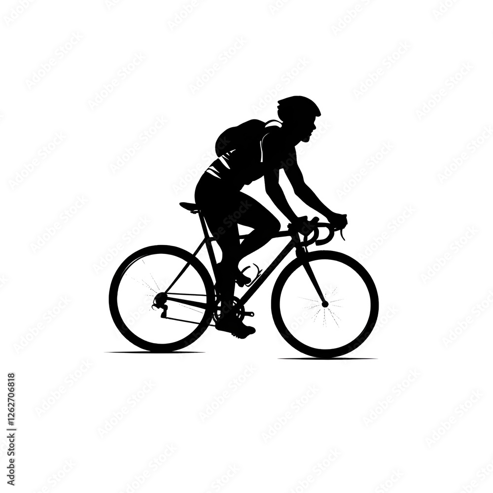 Obraz premium biking silhouette