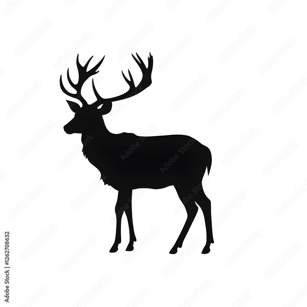 Obraz premium deer buck silhouette