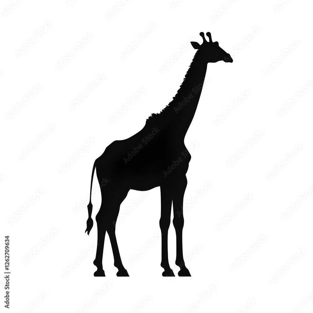 Fototapeta premium giraffe art silhouette