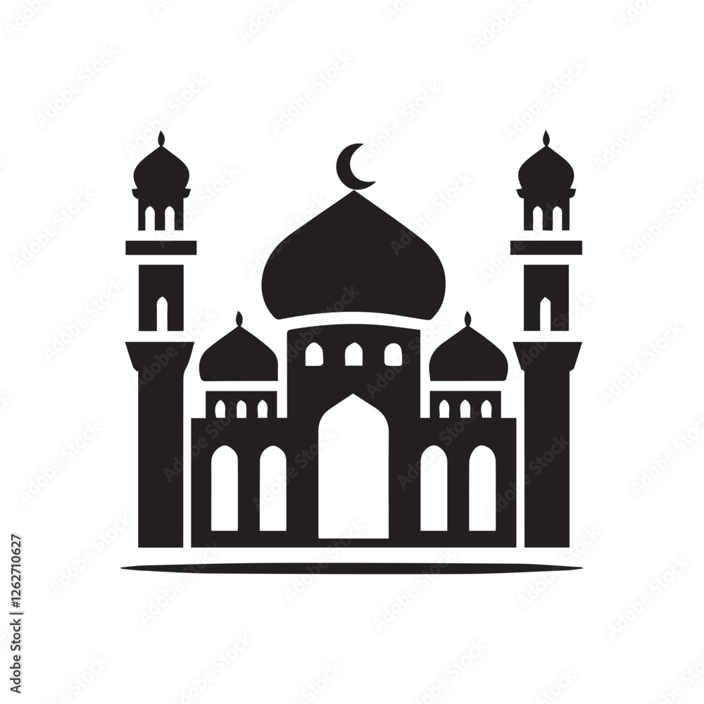 vector of black silhouette of mosque
vector of black silhouette of mosque