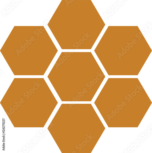 honeycomb icon. isolated on white background. flat design in trendy style. Vector illustration