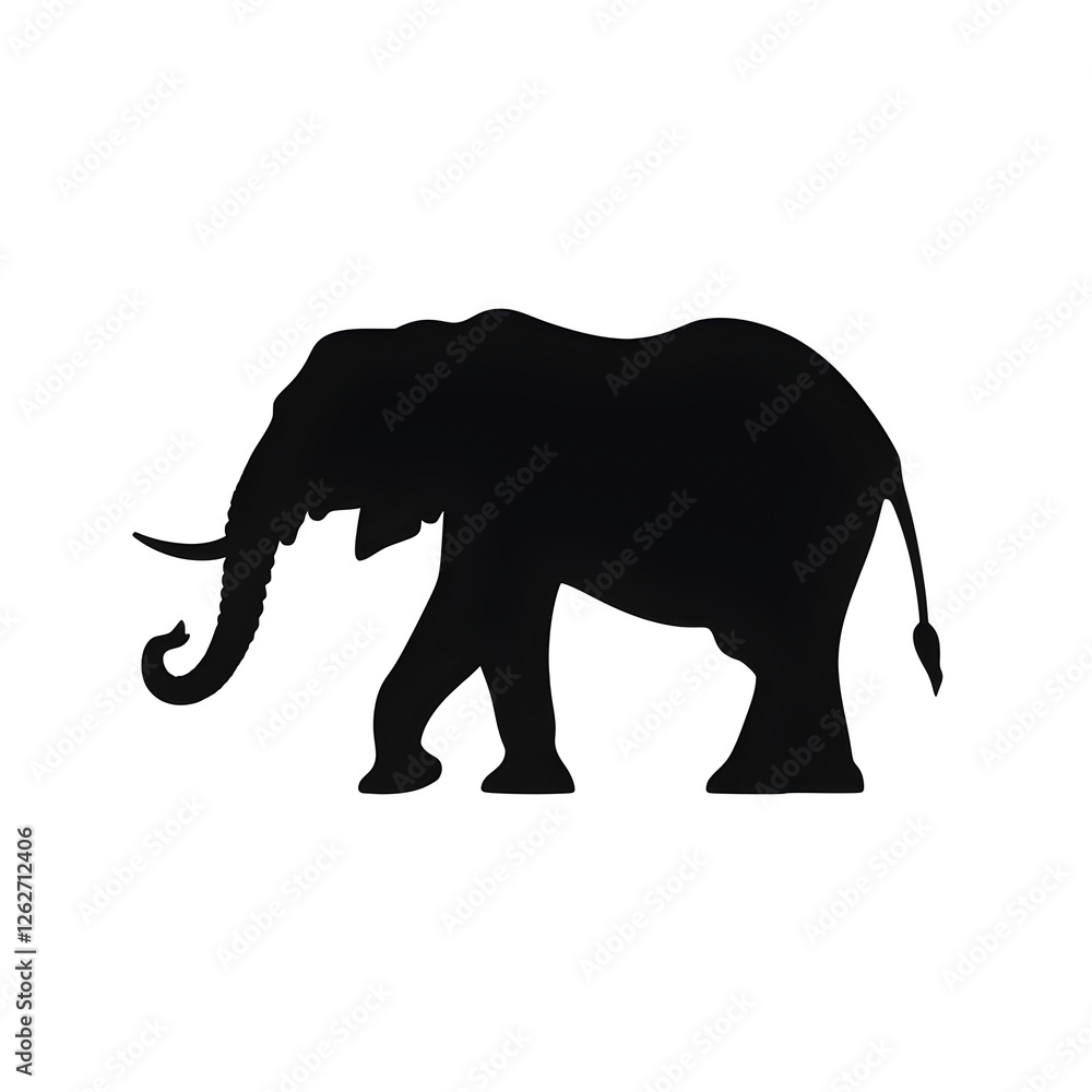 Fototapeta premium elephant art silhouette