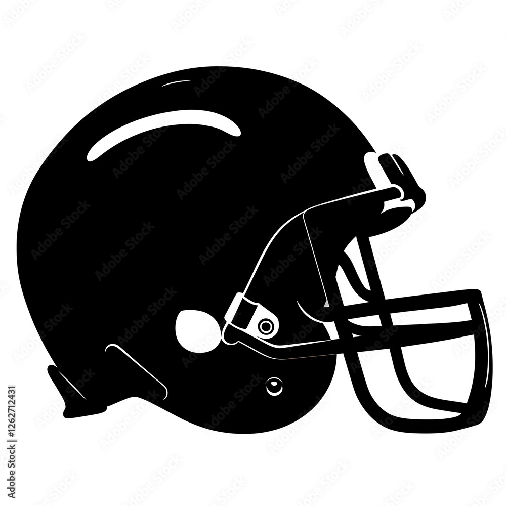 Fototapeta premium football helmet silhouette