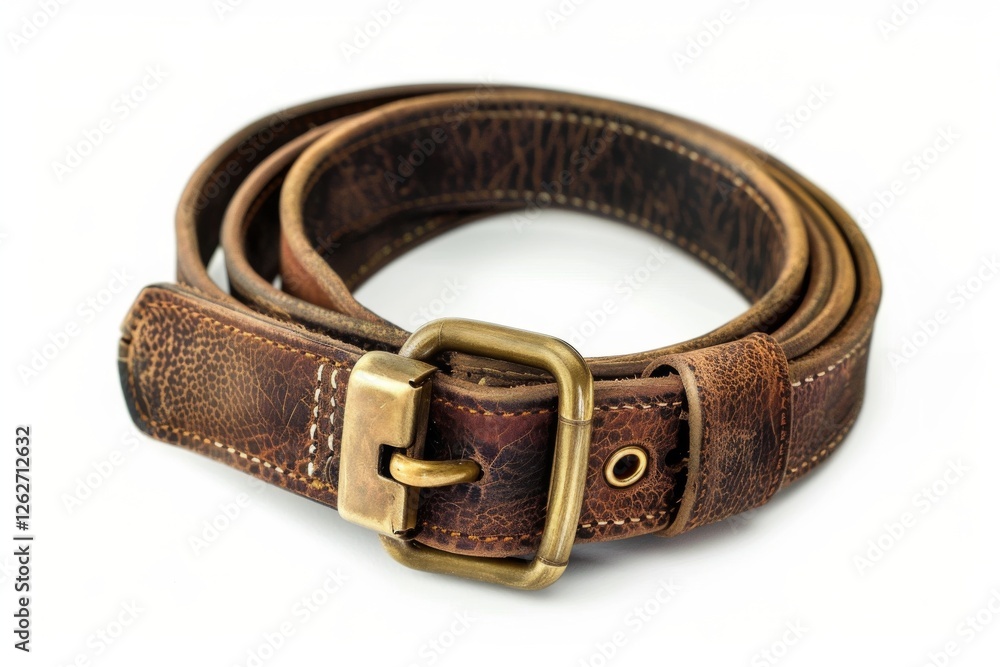 Rugged Men's Belt with Brass Buckle Rugged Men's Belt with Brass Buckle