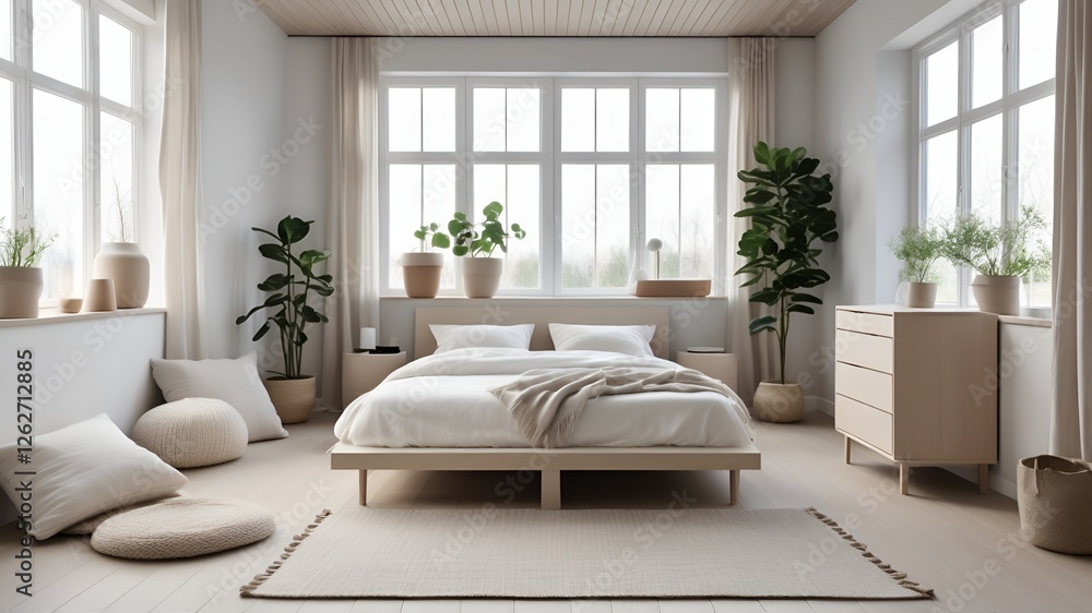 Scandinavian-style bedroom シンプルで温かみのあるナチュラルな素材と落ち着いたカラーで、心からリラックスできる空間 Scandinavian-style bedroom シンプルで温かみのあるナチュラルな素材と落ち着いたカラーで、心からリラックスできる空間