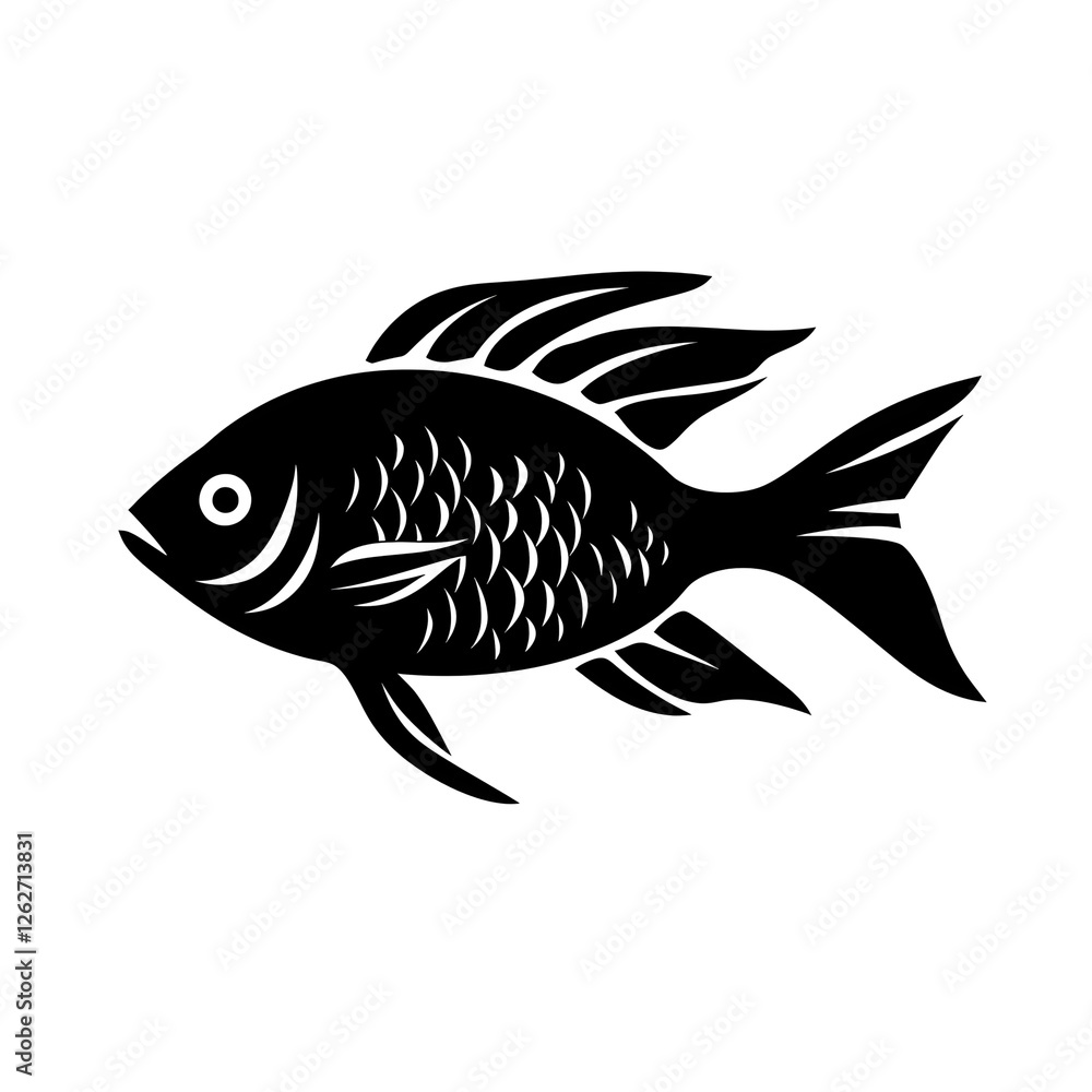 Fototapeta premium a fish silhouette