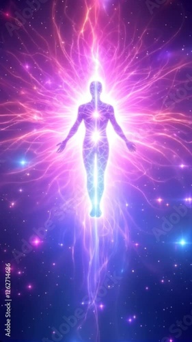 abstract human body aura energy field video