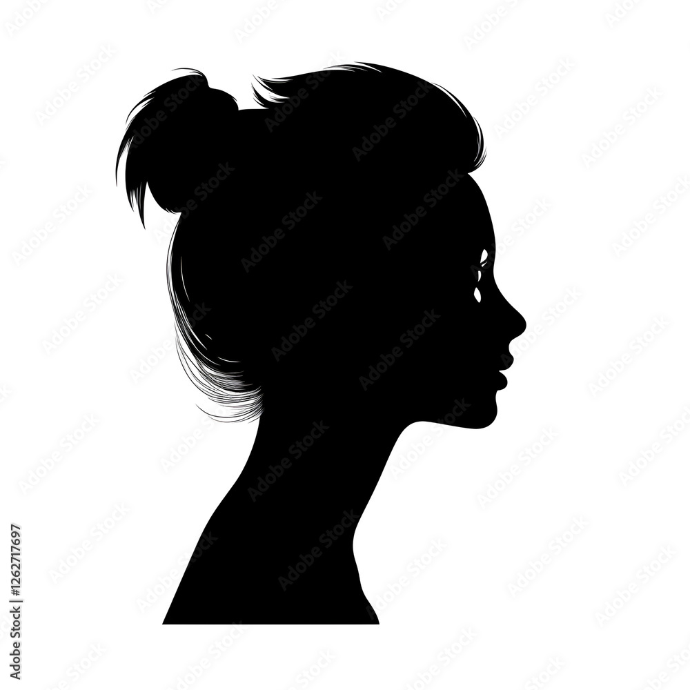 Fototapeta premium woman profile silhouette