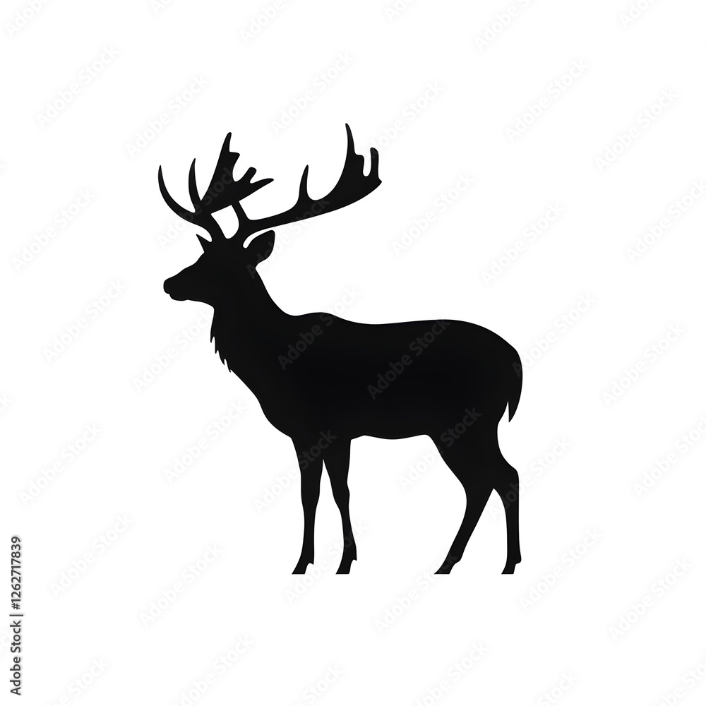 Obraz premium white tailed deer silhouette