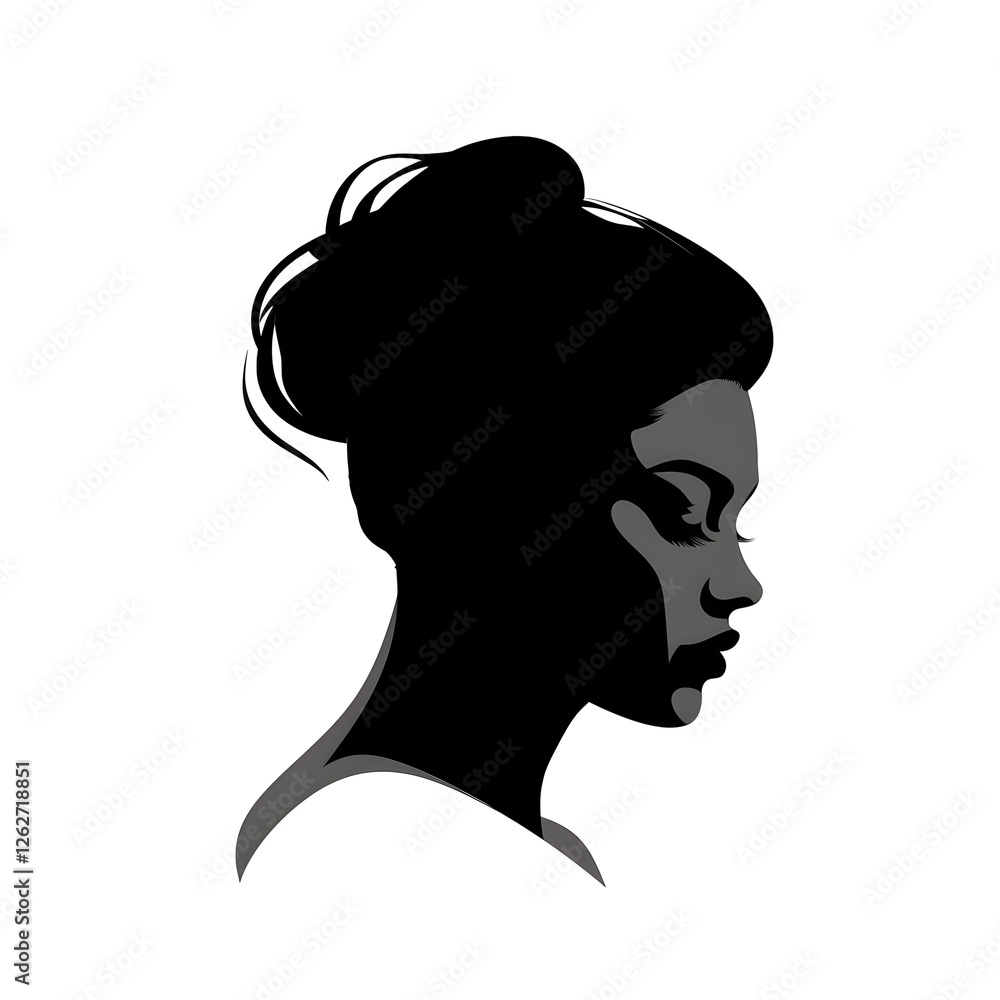female face silhouette female face silhouette