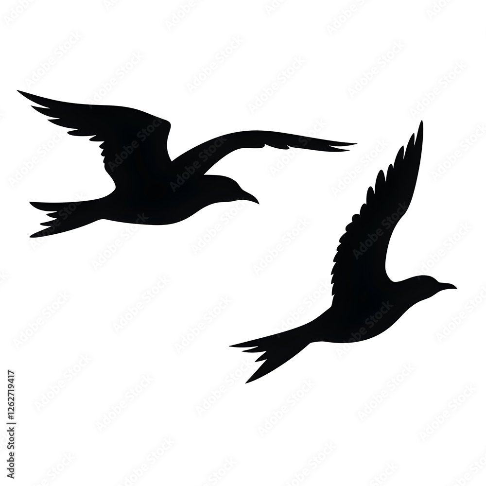 Fototapeta premium seagulls silhouette