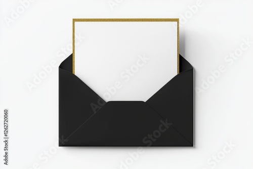 Gold Foil Edge Notecard Mockup photo