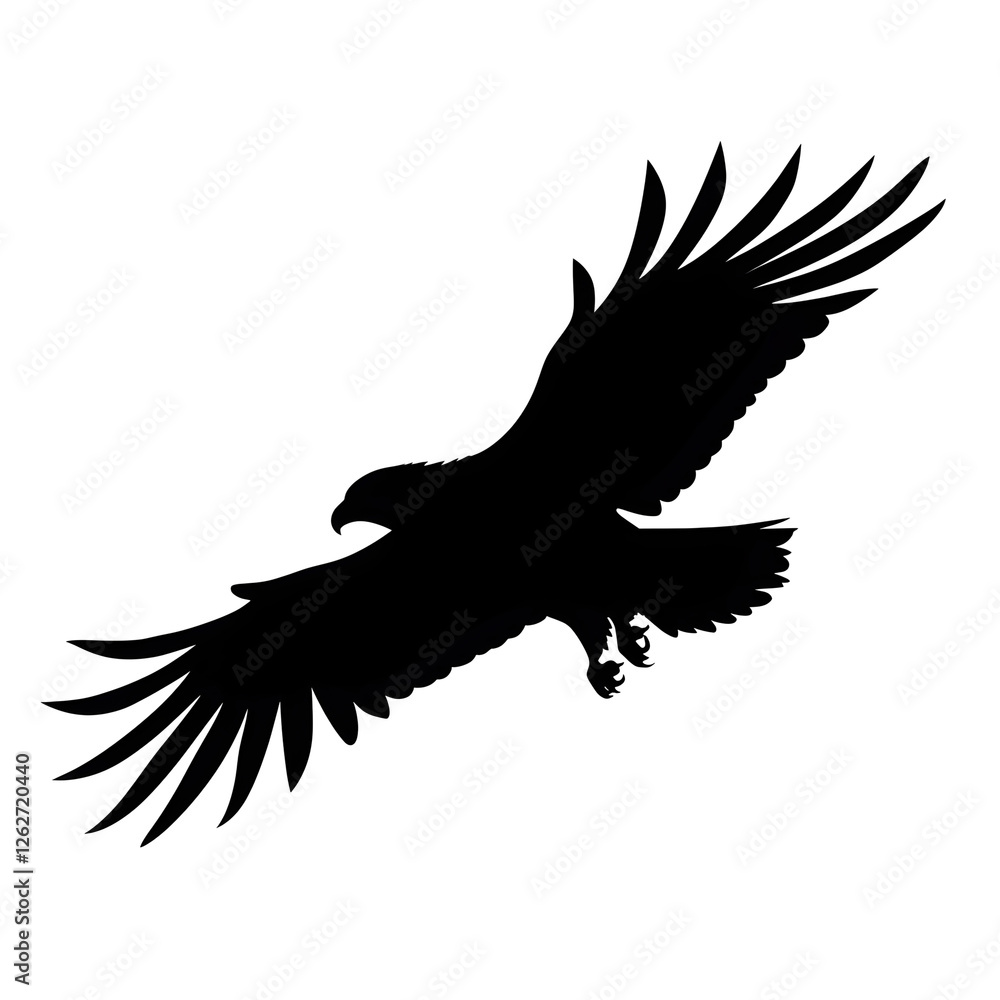 Fototapeta premium eagle flying silhouette