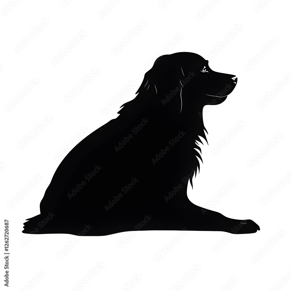 a golden retriever silhouette a golden retriever silhouette