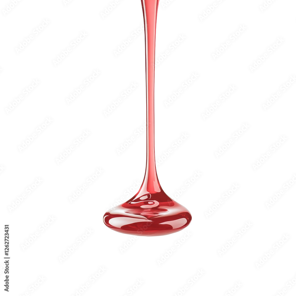 close up of red liquid slowly dripping, creating mesmerizing effect close up of red liquid slowly dripping, creating mesmerizing effect