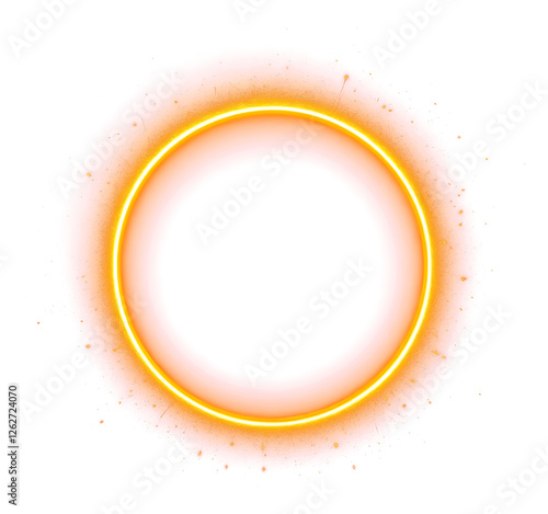 Obraz na płótnie Gold glowing golden ring or circle with gold dust png clipart transparent w salonie