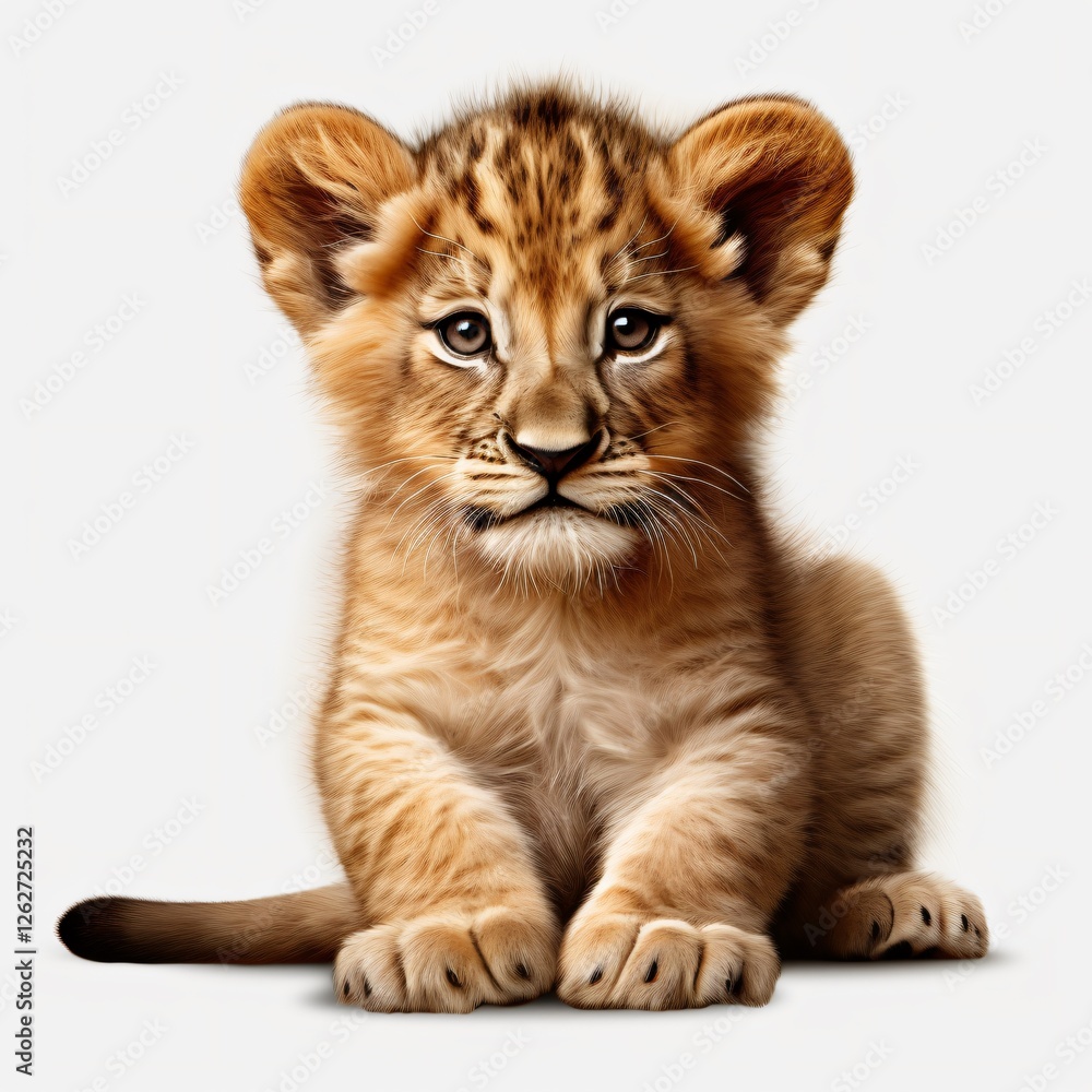 Adorable Lion Cub Isolated Transparent Background Adorable Lion Cub Isolated Transparent Background