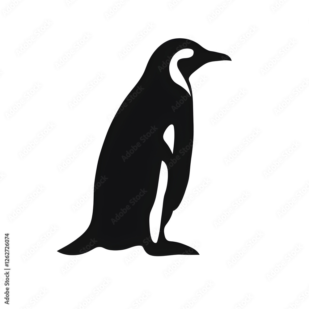 Obraz premium a penguin silhouette
